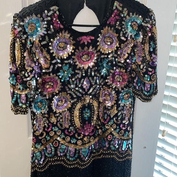 Vintage  beaded dress - Picture 2 of 4